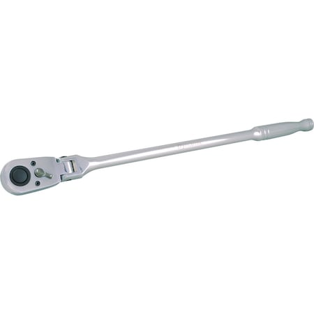 Dynamic Tools 1/2" Drive 48 Tooth Flex Head Ratchet, 17-3/4" Long, Chrome D012308